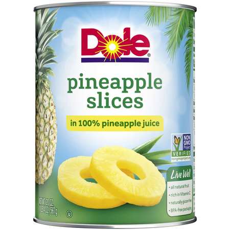 Dole Dole Kosher Pineapple Sliced In Juice 20 oz. Can, PK12 01143